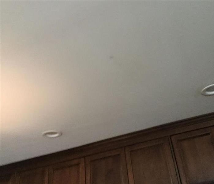 Ceiling after being cleaned 