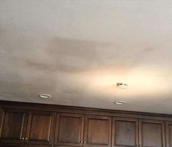 ceiling with smoke damage 